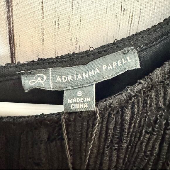 Adrianna Papell Women's Flowy Black Long Sleeve Lace Lined Blouse Sz S - Picture 7 of 10